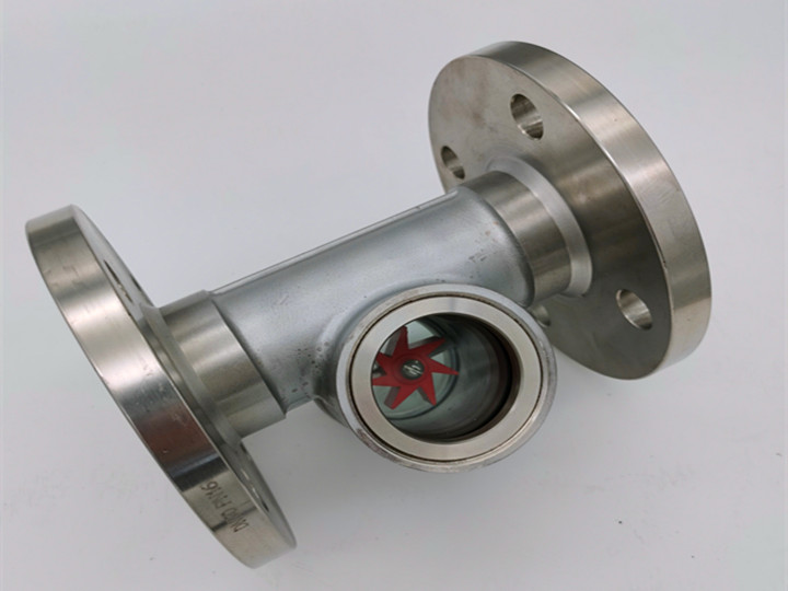 304不锈钢偏心叶轮视镜法兰带叶轮水流指示器